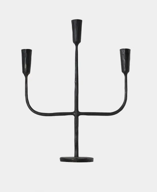 Ashraf Ljusstake 3arm svart, Olsson Jensen